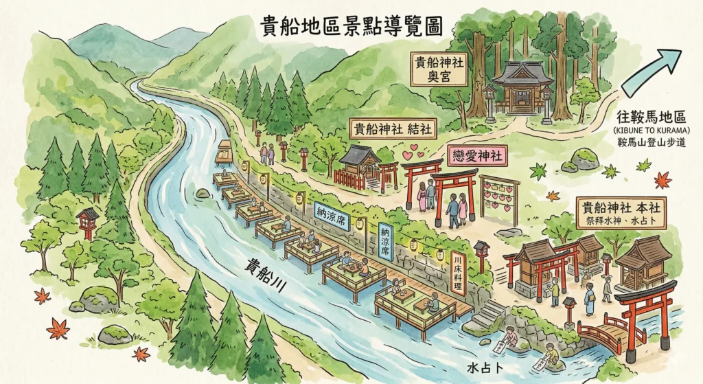 貴船神社交通地圖